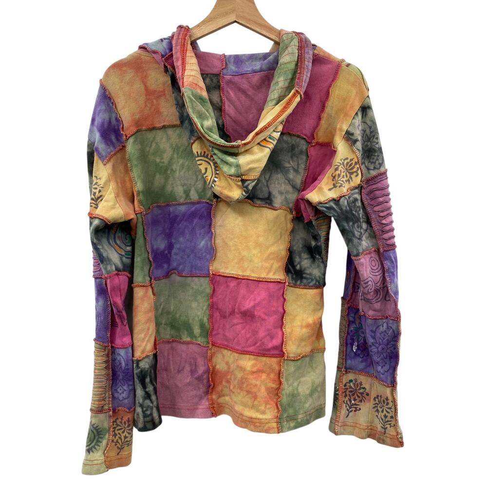 Y2K funky patchwork hoodie jacket - image 5